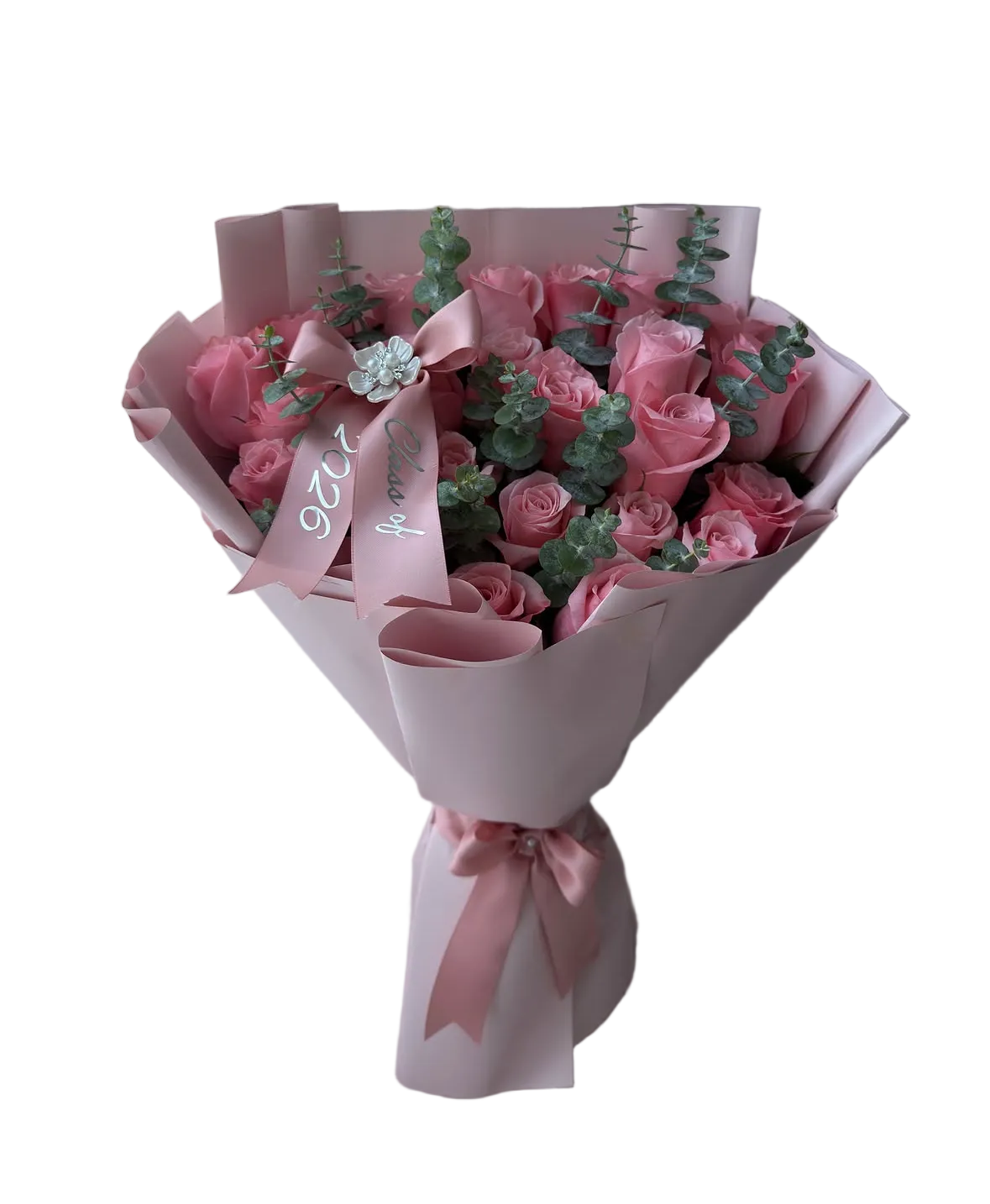 Rose & Eucalyptus Graduation Bouquet