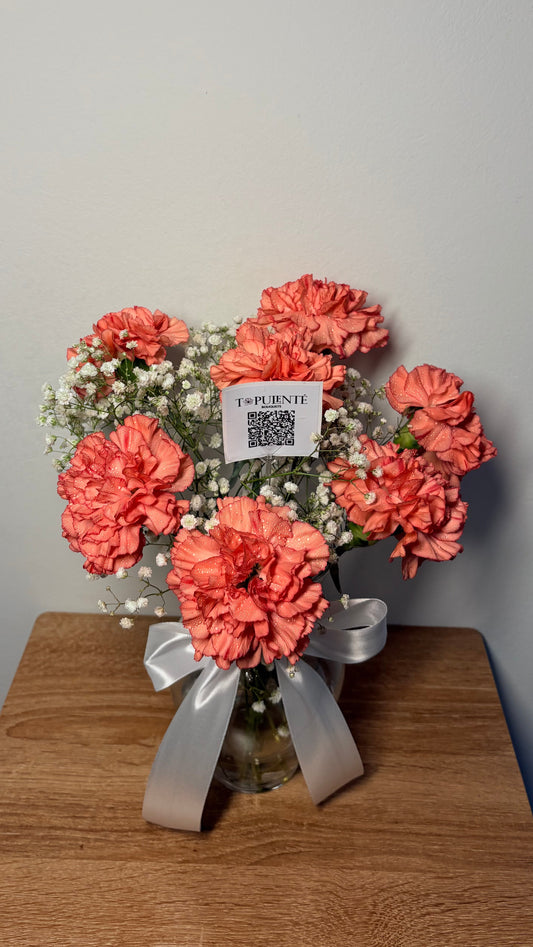 Small Carnation Vase Arrangement