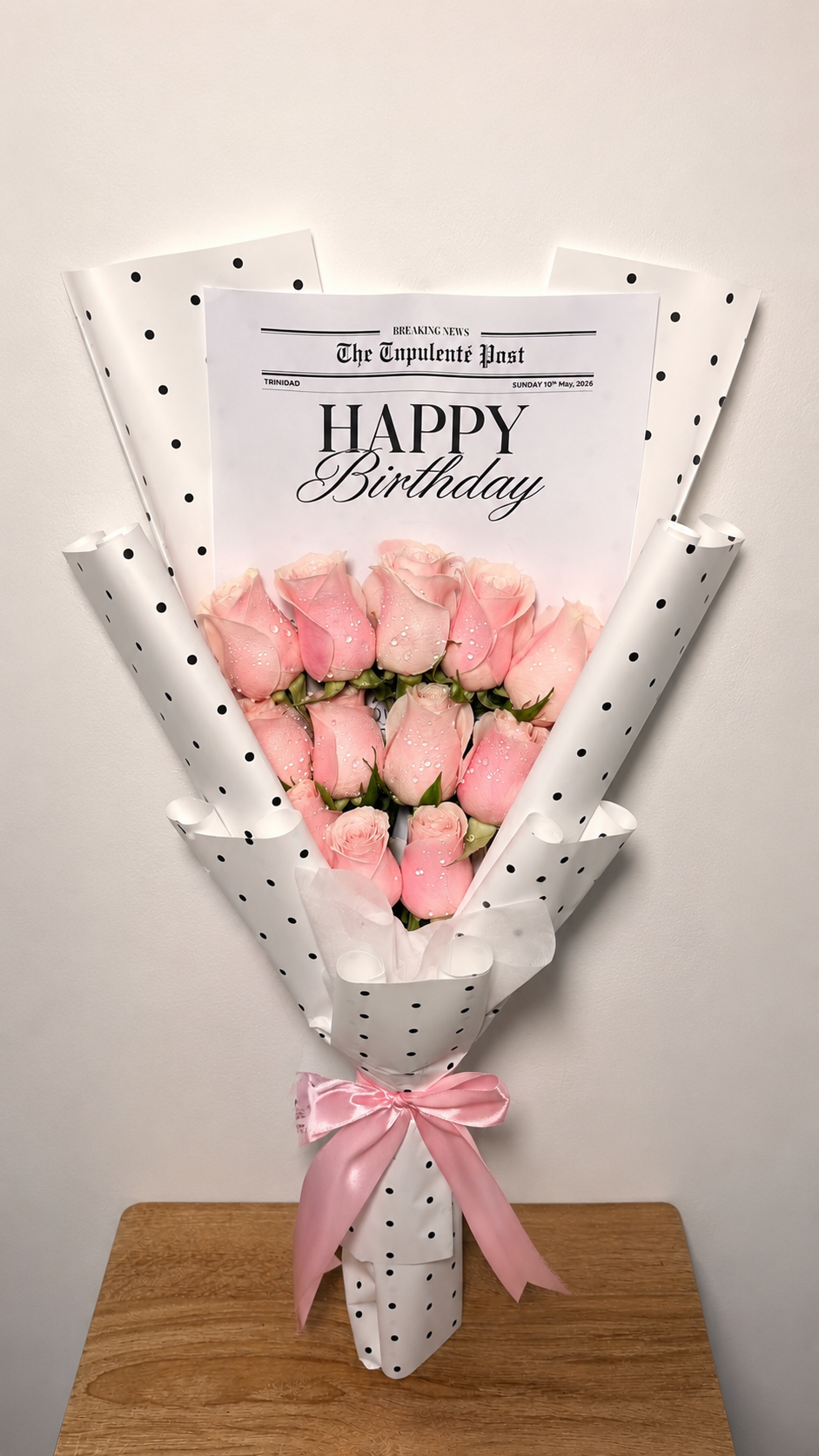 ‘The Topulenté Post’ CustomizableBouquet (12ct Roses)