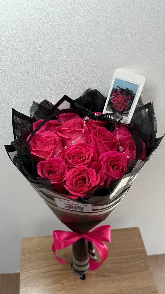Hot Pink Rose Bouquet